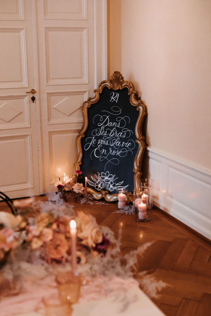 Calligraphie mariage welcome boards lettering Switzerland Sanda Letter