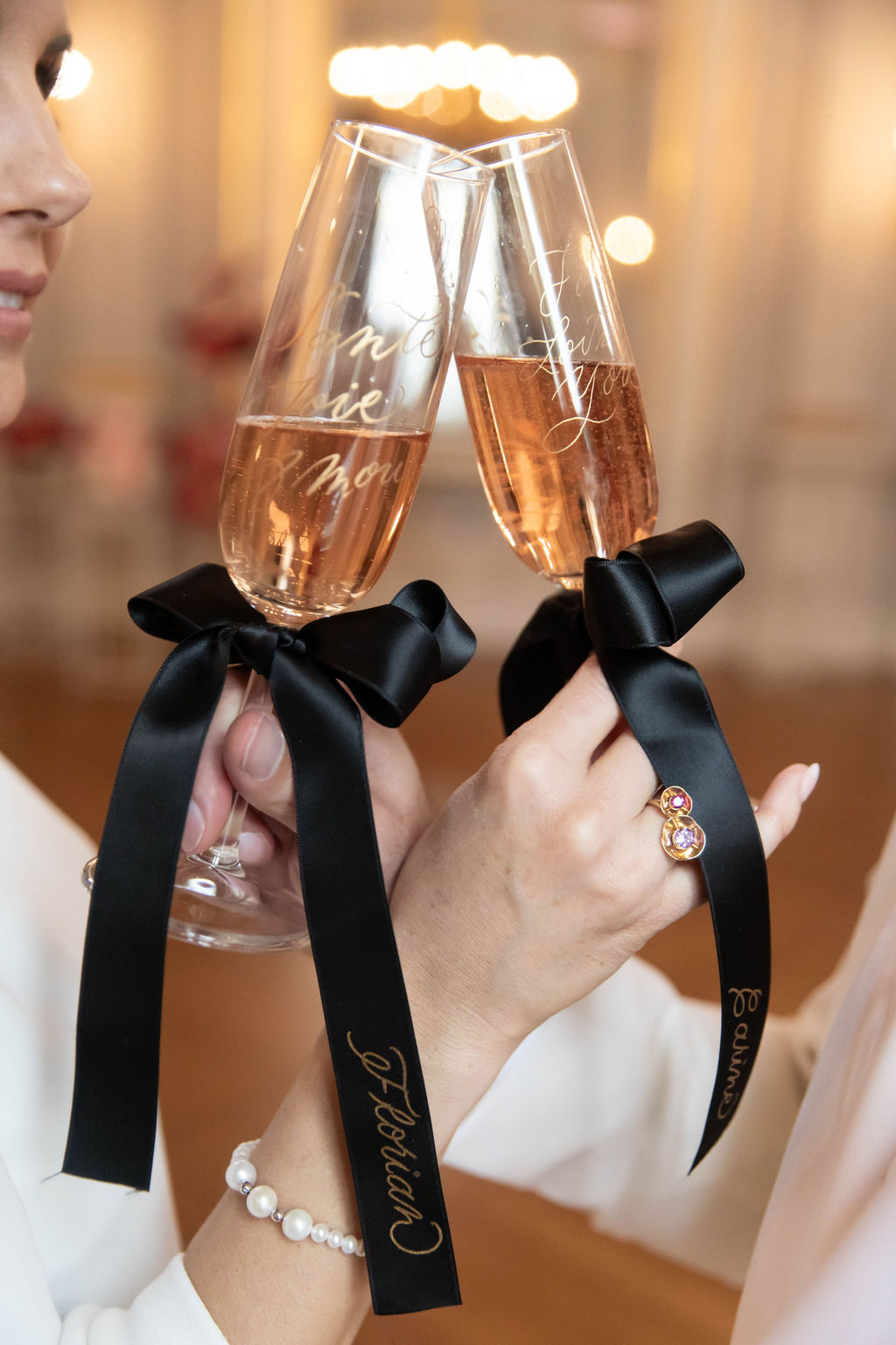 Calligraphy engraving hot foil Switzerland Sanda Letter