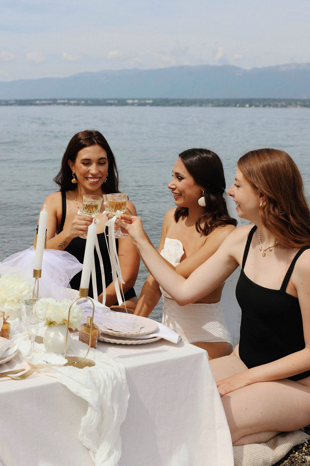 Rubans calligraphie verres à toast Sanda Letter