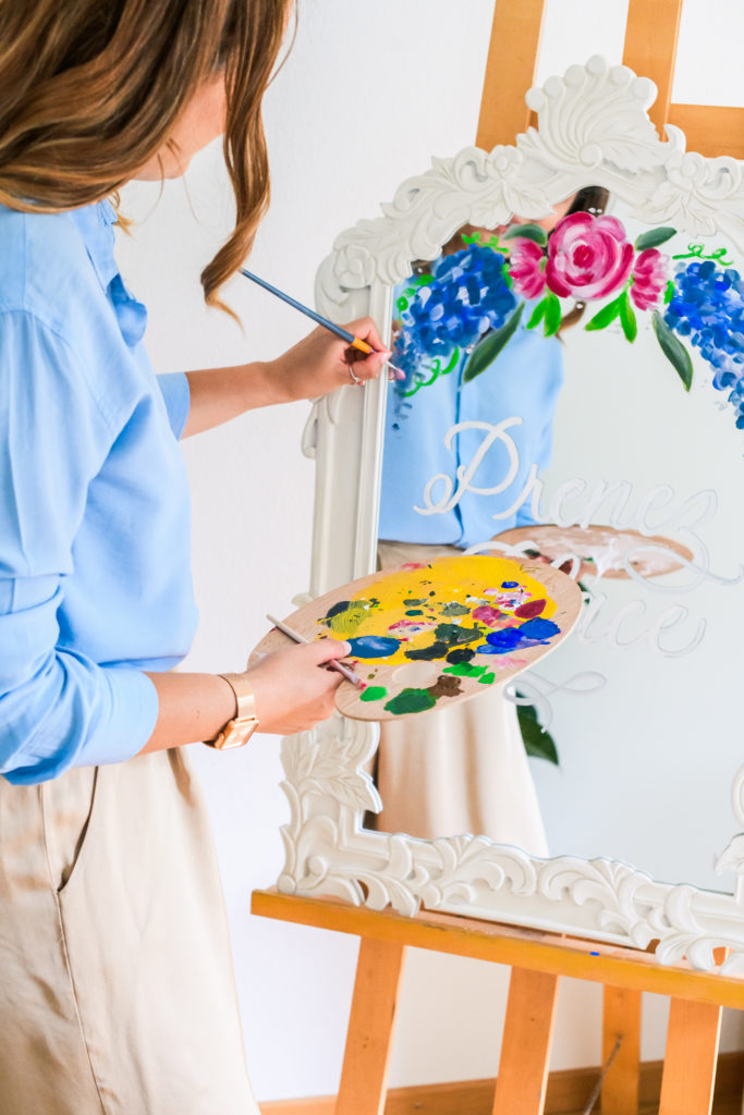 Sanda Letter_Engraver & Calligrapher in Switzerland_Calligraphie_Mirror welcome sign