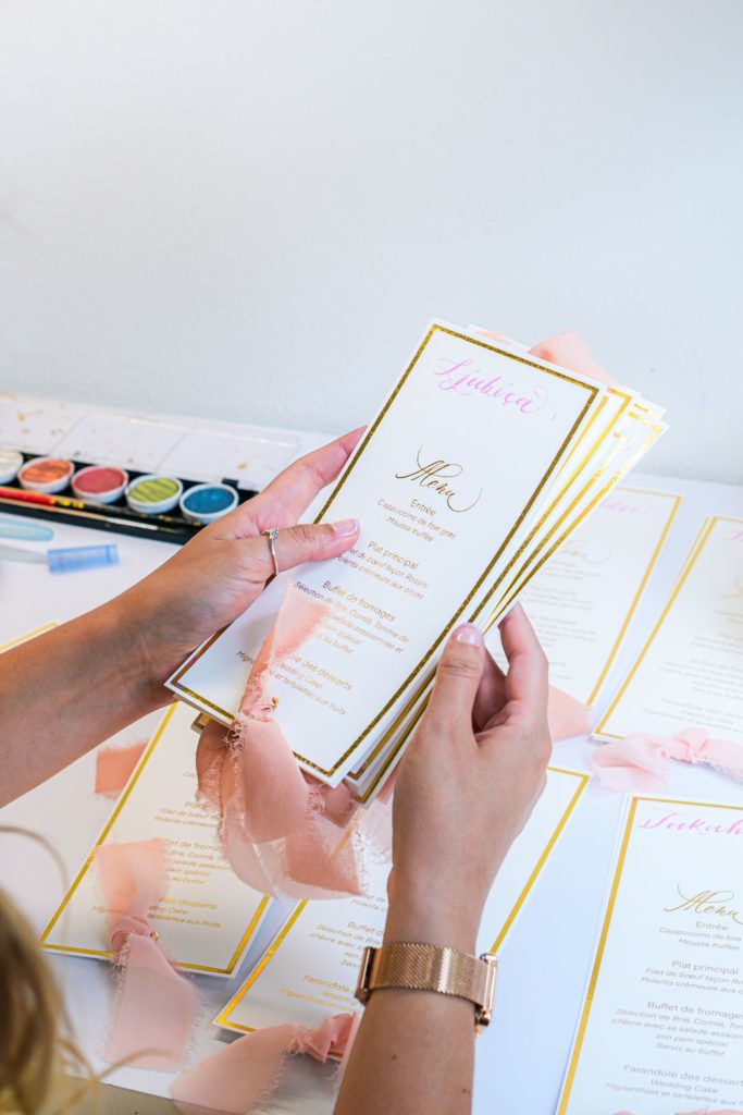 Sanda Letter_Engraver & Calligrapher in Switzerland_calligraphie_menu